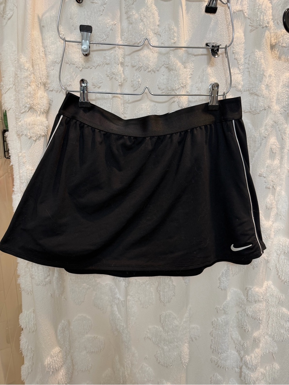 Nike Black Athletic Tennis Skort with White Trim